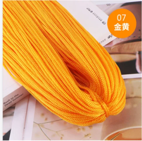 200M 3mm Color Nylon Cord Thread Crochet Hollow Line Macrame DIY Hand-Woven Bracelet Braided Handicrafts/Shoes 