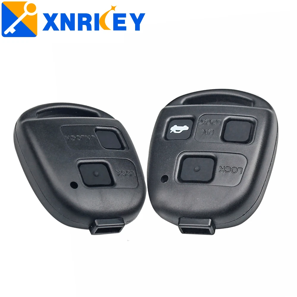 XNRKEY 2/3 Button Remote Car Key Shell Case for Toyota Corolla Land Cruiser Yaris Camry Rav4 Prado for Lexus RX300 ES300 LX470