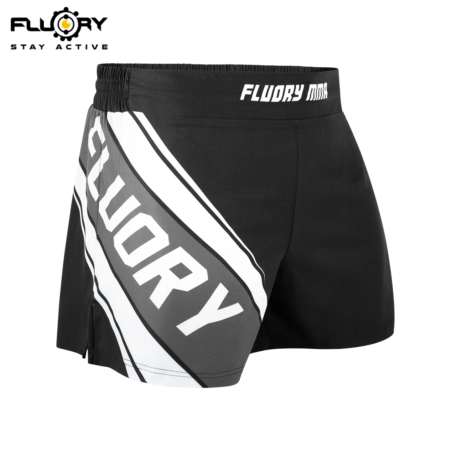 FLUORY 무에타이 반바지 MMA 반바지, 신선하고 통기성 좋은 아이스 실크 원단, MMA 체육관 격투 복싱 반바지
