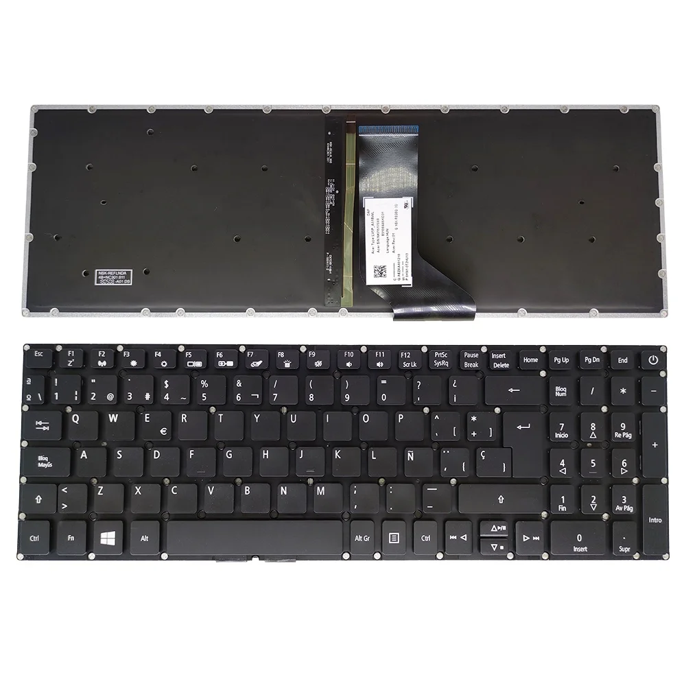 Teclado Retroiluminado para Acer Aspire Eua Pt-br Brasil Espanhol A51551 A515-51g 32ll 515j 526y 53f6 58va Lv5p-a80b A80bwl