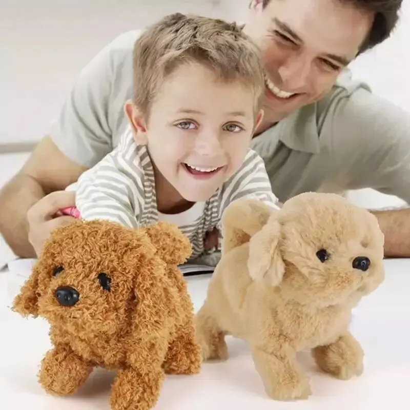 Walking Dog Toy Realistic Plush Simulation Smart Dog Children Toy Can Walking And Call Electric Plush Robot Pet Dog Toddler Christmas Gift