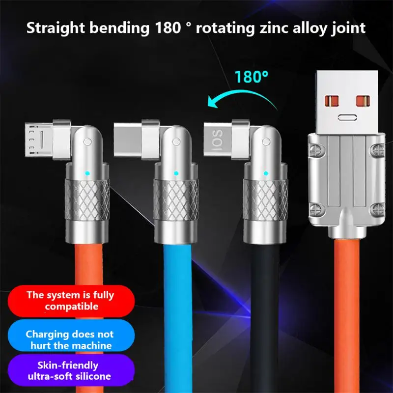 

Micro USB Cable Fast Charger 3A 180 Rotation Data Cord For Samsung S7 Xiaomi Redmi Note 5 Android Phone Cable Usb Charger Hot！