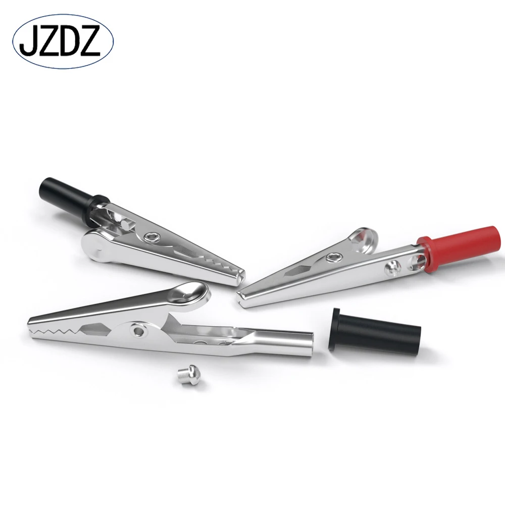 JZDZ Alligator Clips Electrical clamp Small clips Ended 4mm Banana jack Test Tools DIY electrical Connector 60007 10pcs