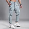 Men Running Pants Gym Brand Work Bodybuilding Pockets Trouser  Sports Jogging Home Breathable Training Quick Dry Man Pants 5