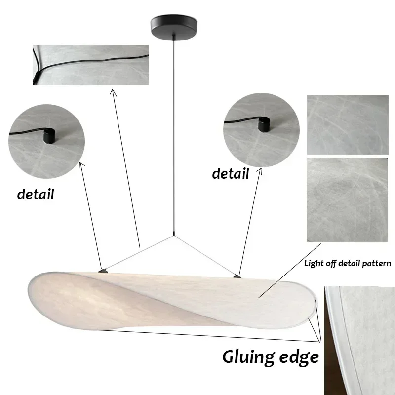Modern Silk Pendant Lamp Home Decor Chandeliers for Living Room Bedroom Restaurant Nordic Drop Light Indoor Lighting Fixtures 5