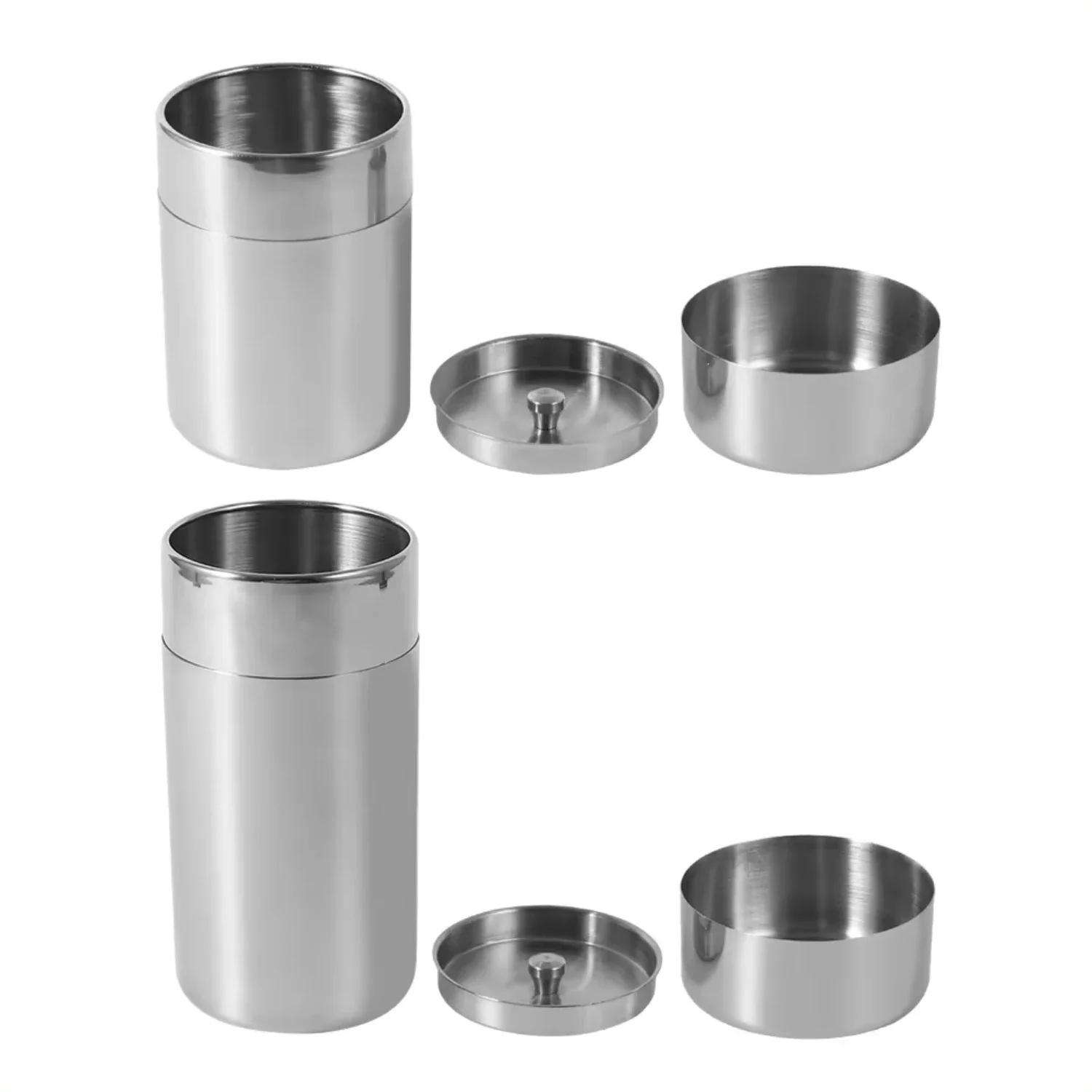 Stainless Steel Tea Can Loose Leaf Tea Tins  Small Travel Portable Container Coffee Sugar  Box Containers Kitchen Canisters