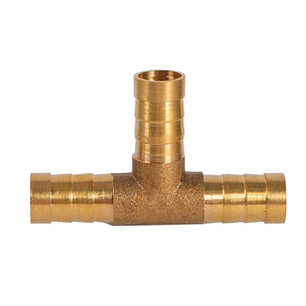 

Adapter Fuel Pipe Connector Hose Joiner Gas Oil T Shape Home Supplies Practical Durable Solid Brass 3 Way Multifunctional