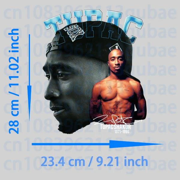 Hip Hop Star TUPAC Snoop Dogg patches for jackets iron on transfer stripes appliques