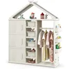 Kids Dress Up Storage, Open Hanging Armoire Closet with Storage Bins, Shelves, Side Baskets, Kids Dress Up Rack for Kids Room 1