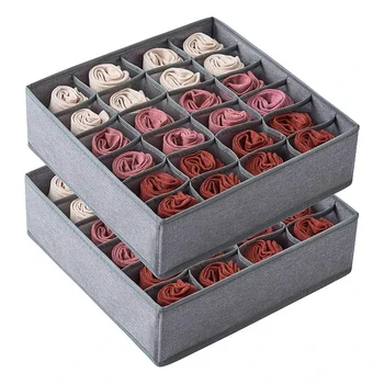 4pcs Foldable Underwear Storage Boxes – Drawer Organizer Set 1