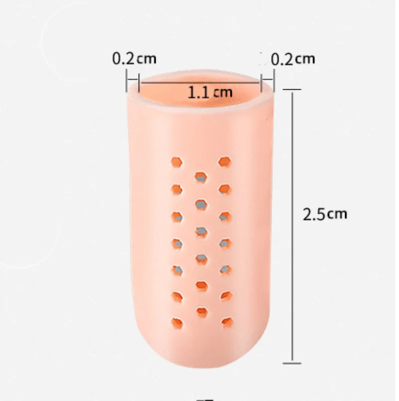 2Pcs=1Pair Silicone Corrector Gel Protector Little Toe Tube Corns Blisters Pinkie Bunion Finger Protection Sleeve Foot Care Tool