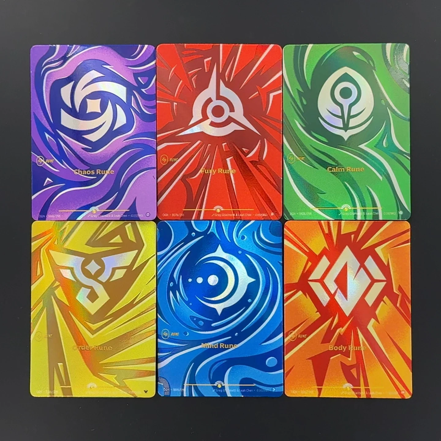 Riftbound League Of Legends English RUNE card set Fury Mind Calm Body ...