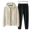 Plus Size 7xl 8xl Men's 2pcs Tracksuit Sets Winter Warm Polar Fleece Liner Jacket+pants Set Men Casual Thick Sportswear Clothes 3