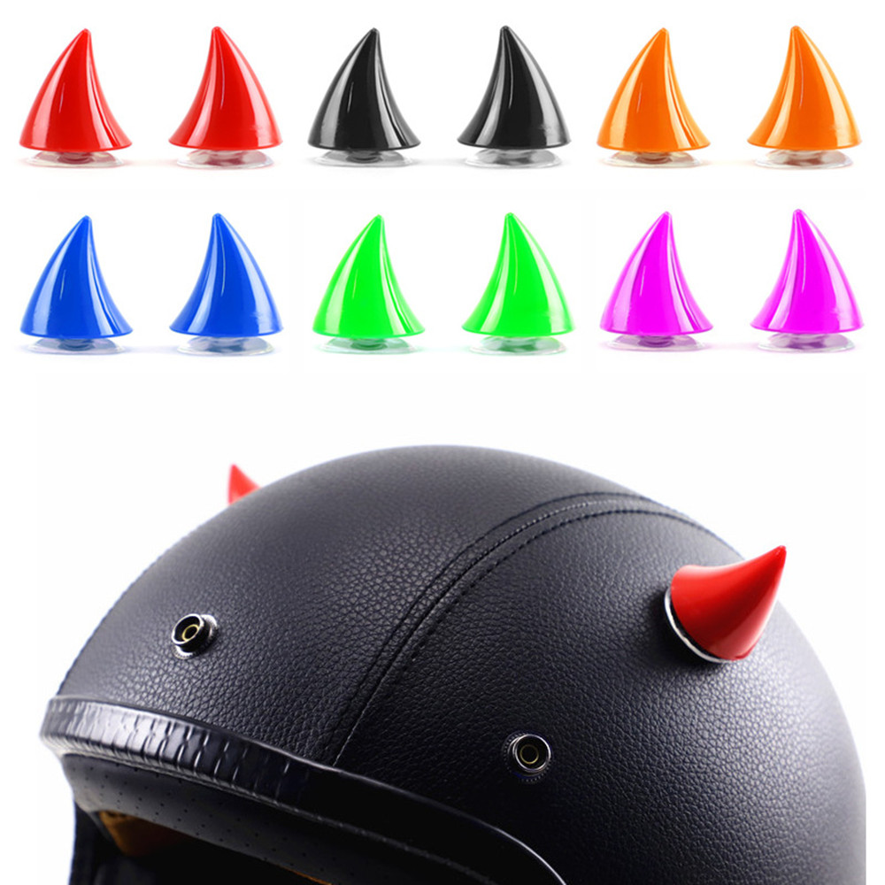 2pcs Universal Helmet Short Devil Horns Decoration Motorcycle Bicycle Helmet Styling Headwear Decor Helmet Accessories