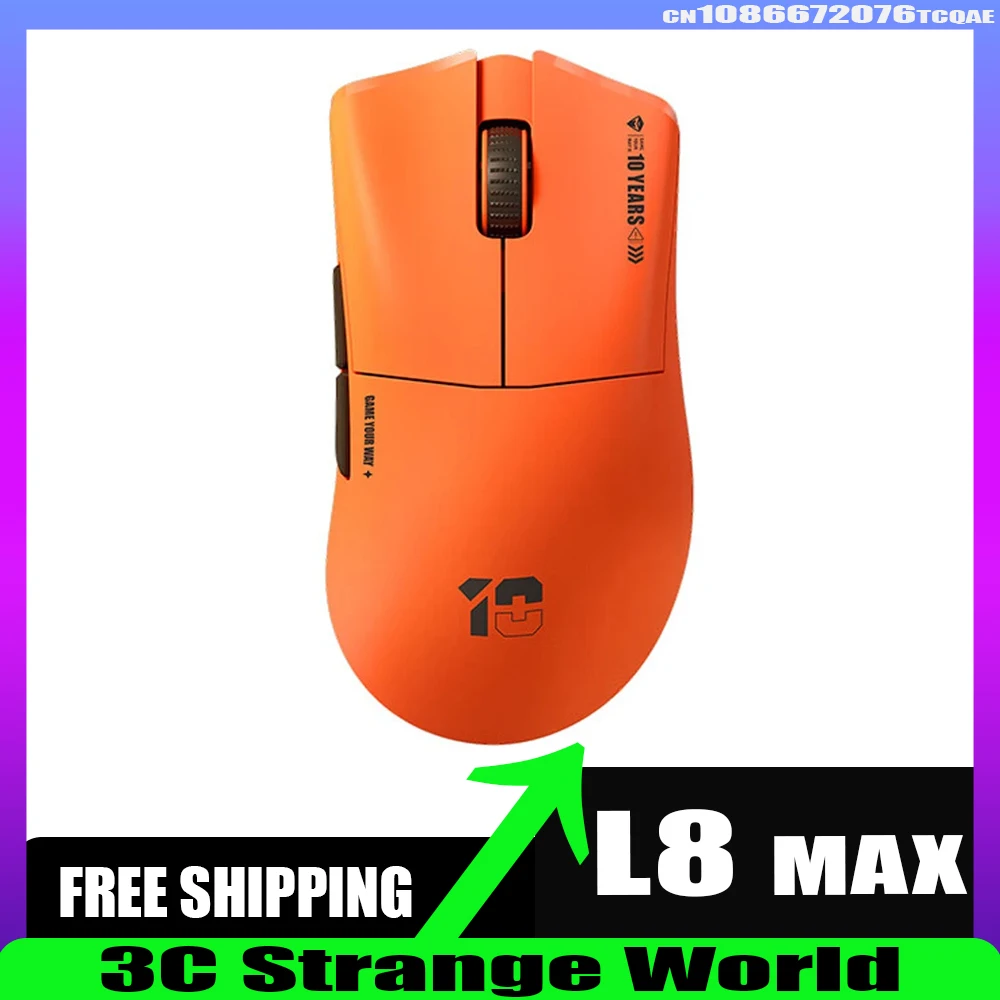 

Original L8 Air MAX PAW3950 8K Return Tri Modes Wireless Mouse RGB Magnetic Charging Base Gaming Mouse Low Latency E-sports Man