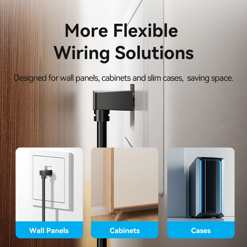 Premium 90-Degree CAT6 Ethernet Cable UTP - 1000Mbps High-Speed Networking Cord