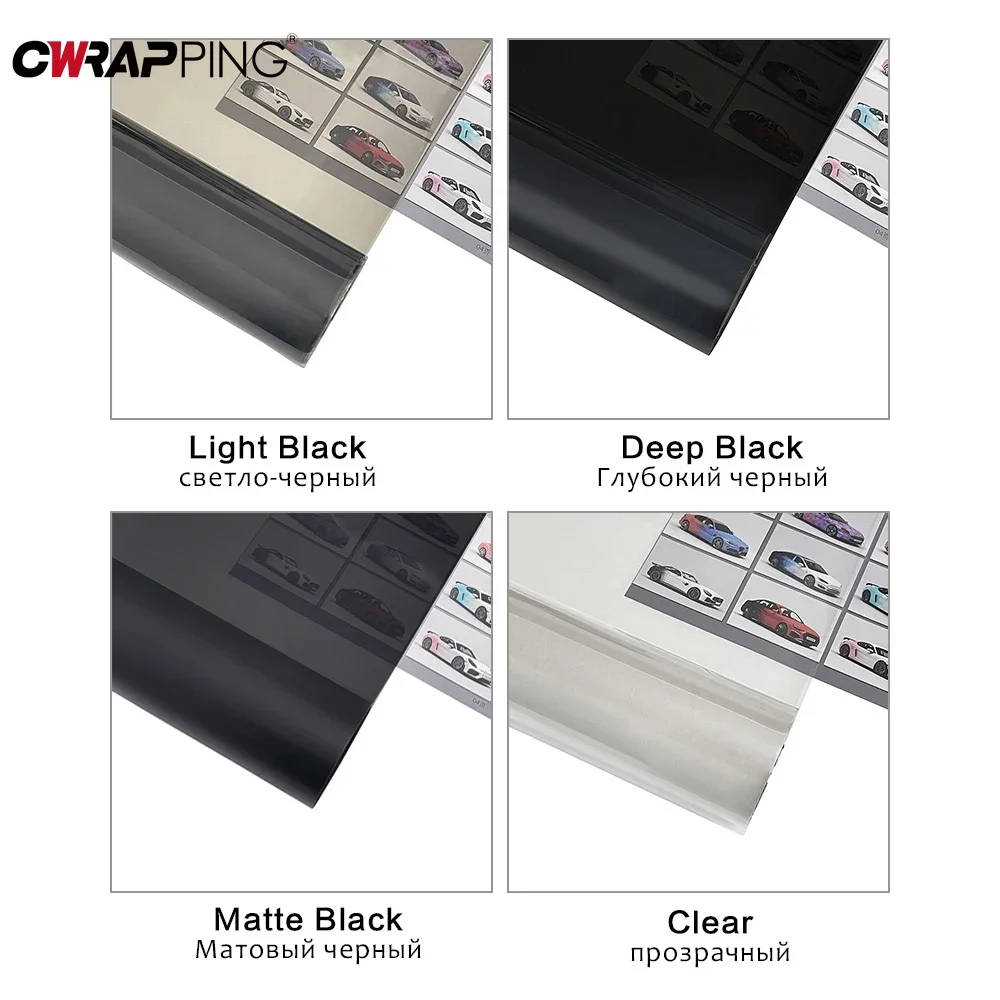 Car Vinyl Film 50cmx200cm Car Headlight Tint Film Smoke Fog Light Vinyl PVC Black Tint Waterproof Car Sticker Accessories