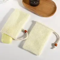 Cottton And Linen Bathing Soap Bags Foaming Net Soap Storage Bag Colorful Bathing Soap Bags Linen Soap Bag Random Color 1