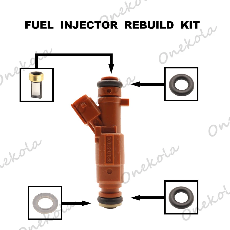 

Fuel Injector repair kit Orings Filters for 35310-2E000 Fits For Hyundai Elantra Kia 1.8L Forte Soul 2.0L