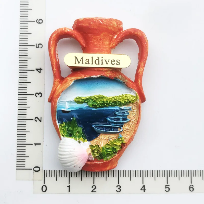 

Мальдивские креативные, путешествия, памятные, ремесла, 3D, украшения, магнетизм, материал смолы, наклейки на холодильник