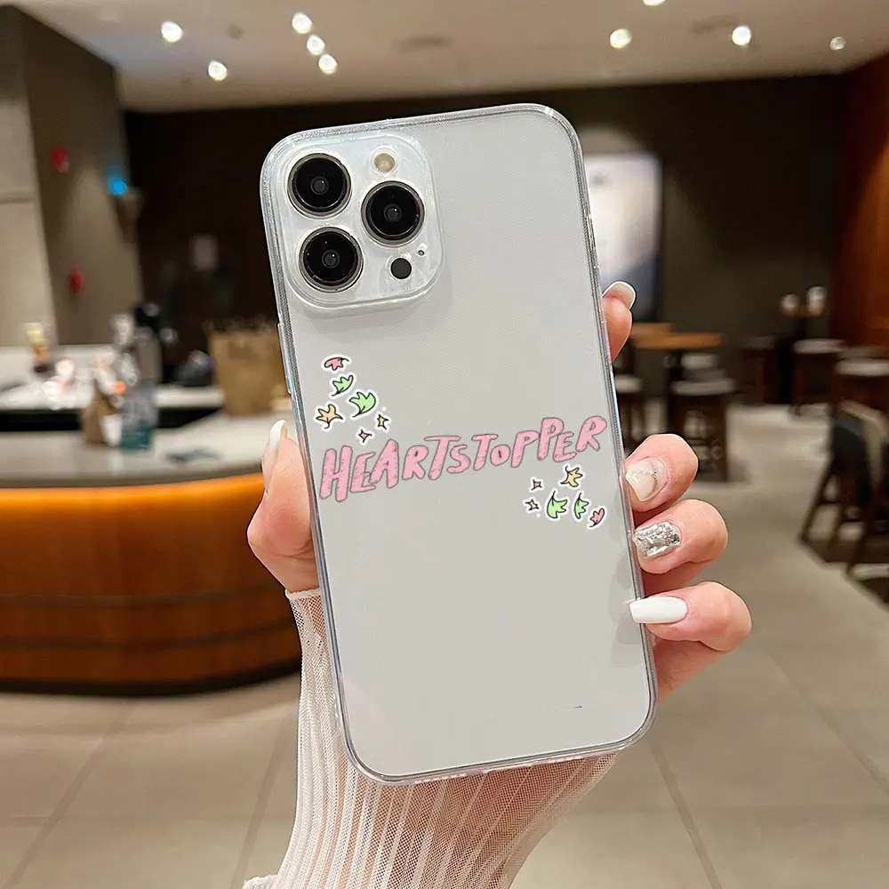 thumbnail image 1 of Funda de teléfono Heartstopper para iPhone 15, 14, 13, 12, 11, Mini Pro Max, X, XR, XSMax, 6S, 6, 7, 8 Plus, SE20, cubierta transparente, 1 of 5
