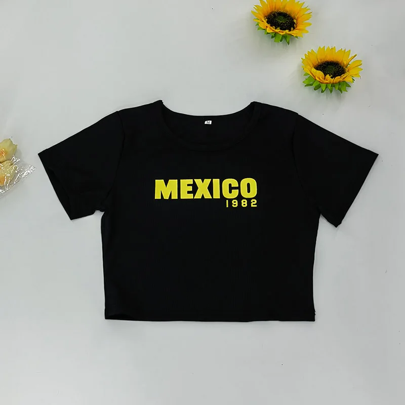 Gothic Punk Slim Black Backless Street T-Shirt Y2K Retro Sexy Messi Football Argentina Ombelico Summer Harajuku Leisure Crop Top