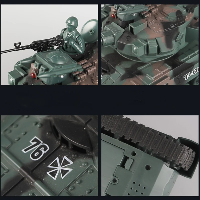 T-90 RC Tanks 2.4G Battle Tanks Launchable Cross-Country Tracked Remote Control Vehicle Charger Battle Toys Children Gift 6