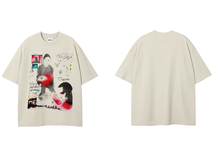 Abstract Eye Collage Graphic T-Shirt Se4393ed253144b6393c18afb6d0882a57