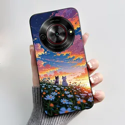 Luxury Dragon Design Soft TPU Phone Case - Elegant Black Cover for ZTE Nubia Focus 5G (HEI - TPU201)