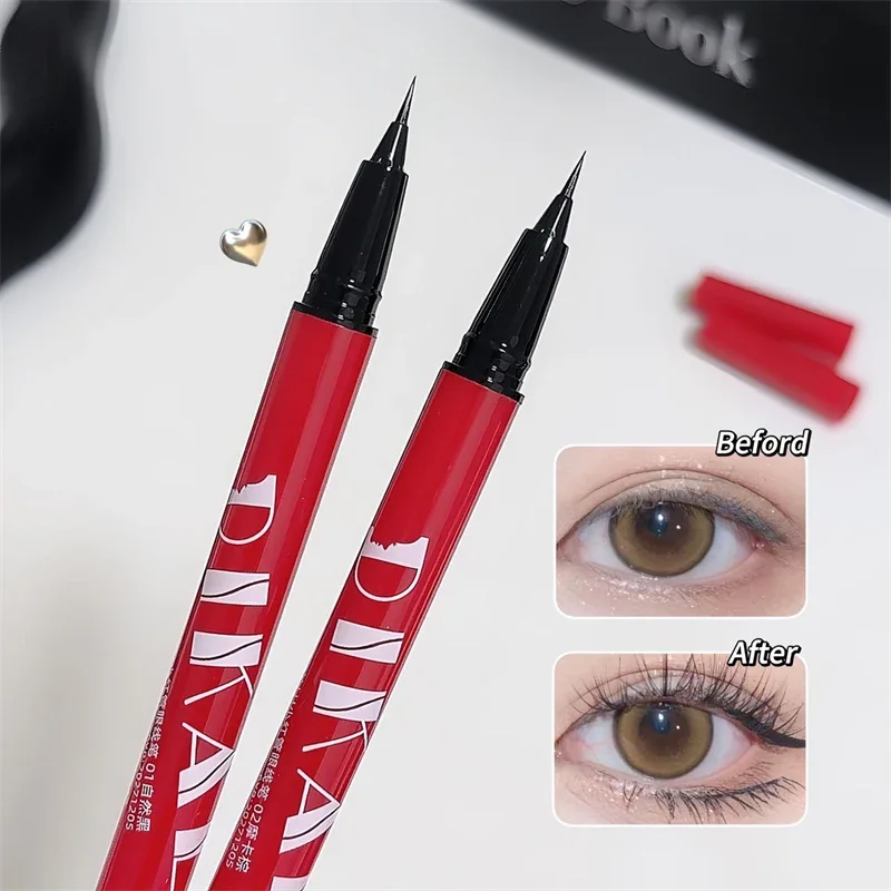 Ultra Thin Black Brown Lower Eyelash Eyeliner Pen Waterproof Long-Lasting Non Smudging Lying Silkworm Eye Liner Pencil Quick Dry 5