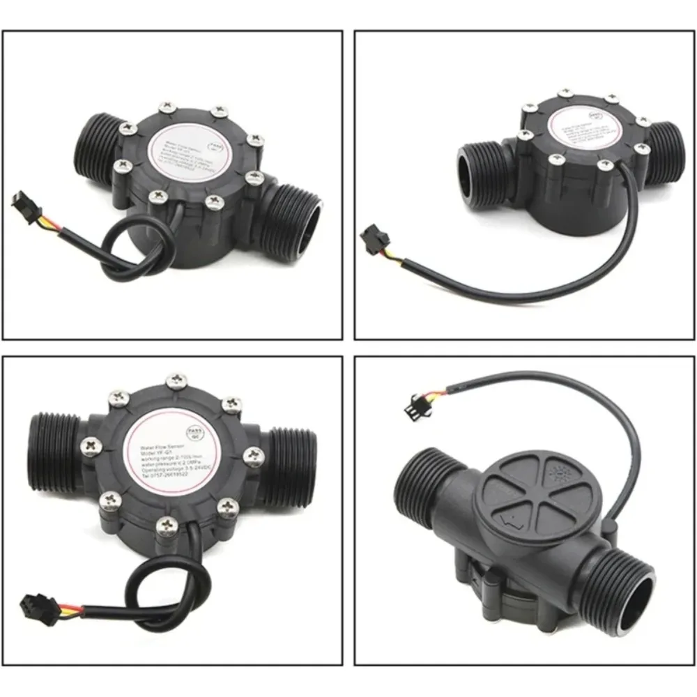DN25 Water Flow Sensor DC3.5-24V 1 Inch 2-100L/Min Hall Flowmeter Heat Pump Wate
