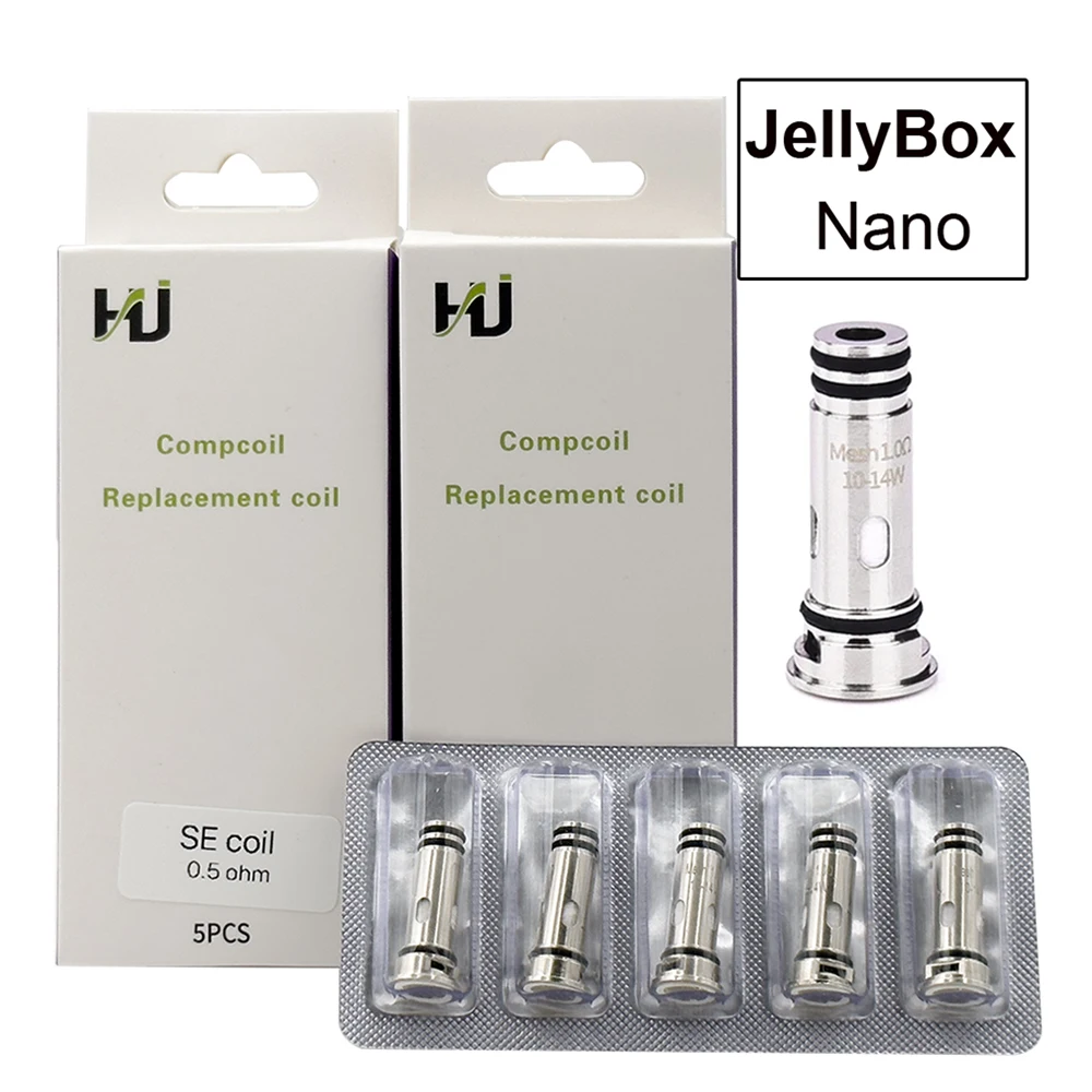 

RunVape Jellybox Nano Coil 0.5ohm 1.0ohm Mesh Coils For Jellybox Nano X Air X/ Z/F Pod System Cartridge