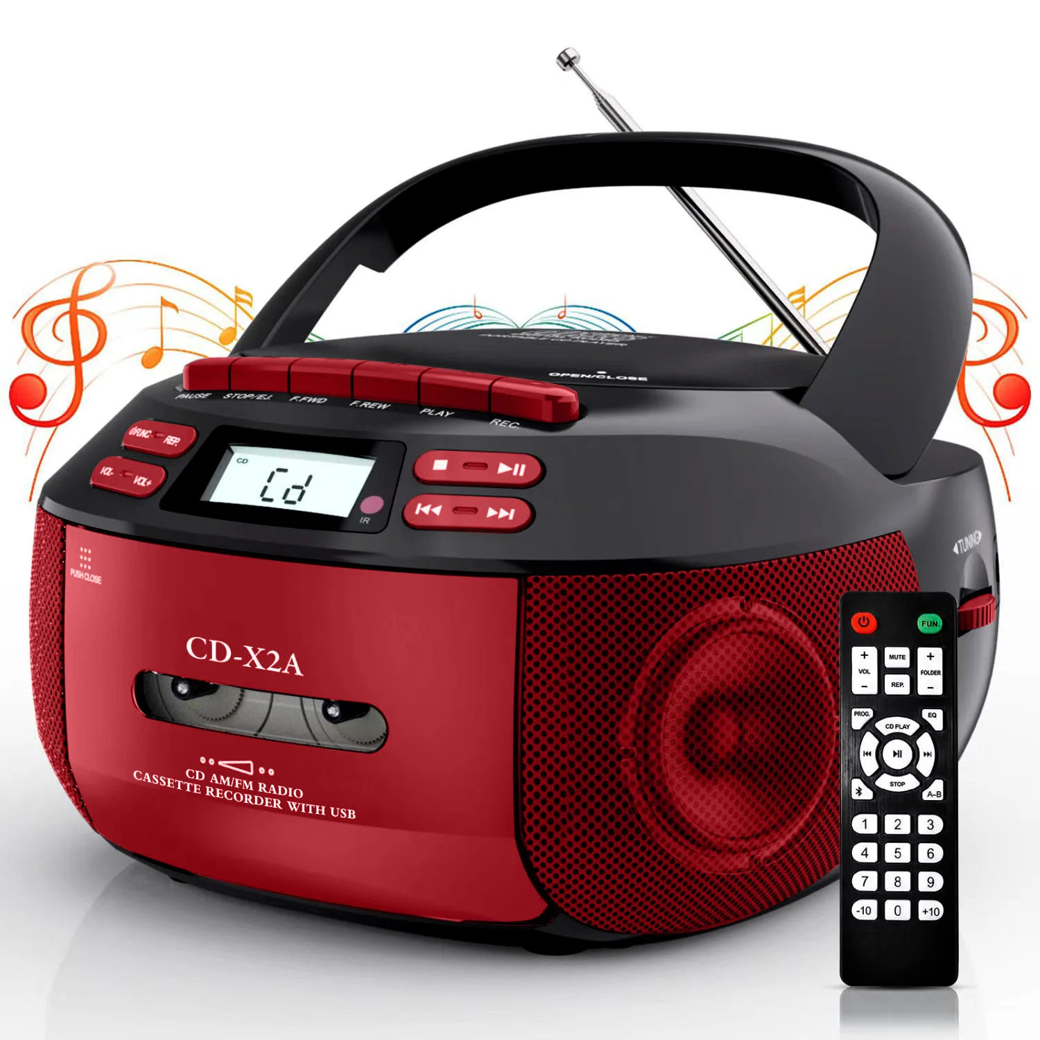 Boombox CD Cassette Player Bluetooth FM Tape Portable CD player Student Learning U disk MP3 Stereo Music Player portable cd player portable cassette player