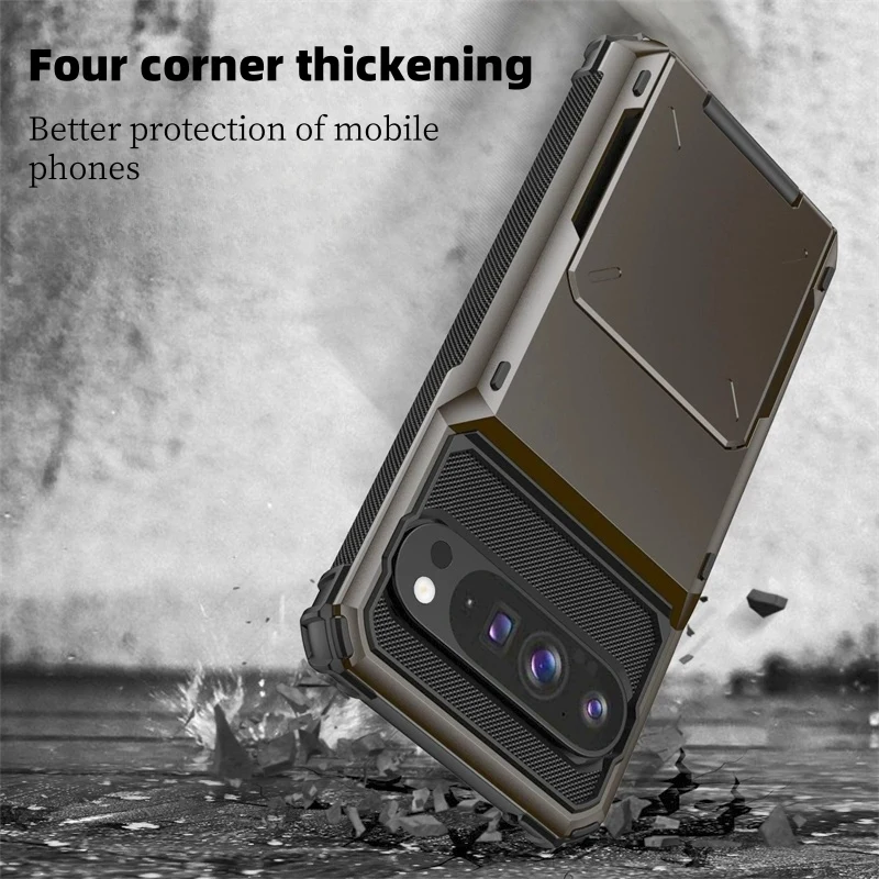 Armor  Wallet Card Holder Flip Slot Heavy Duty Protective Cover
