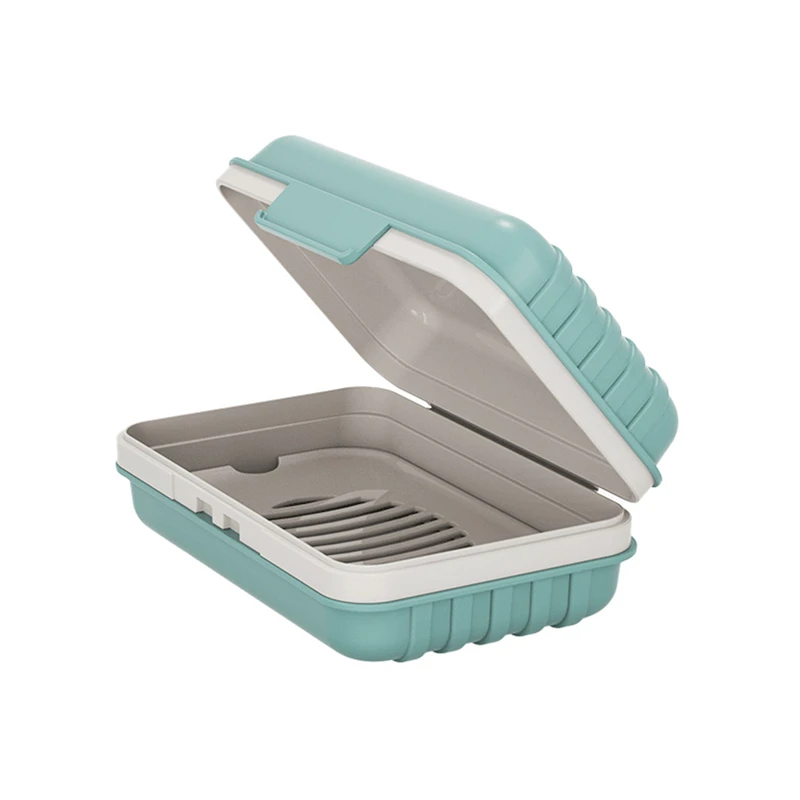 Soap Dish 1PC Bathroom With Lid Home Plastic Keeps Dry Travel Essentials Tray Holder
