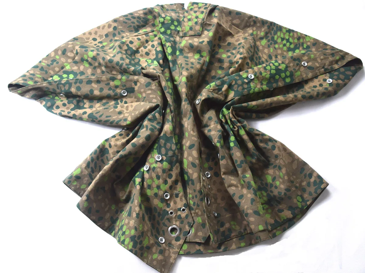 Двустороннее немецкое камуфляжное пончо времен Второй мировой войны в горошек 44