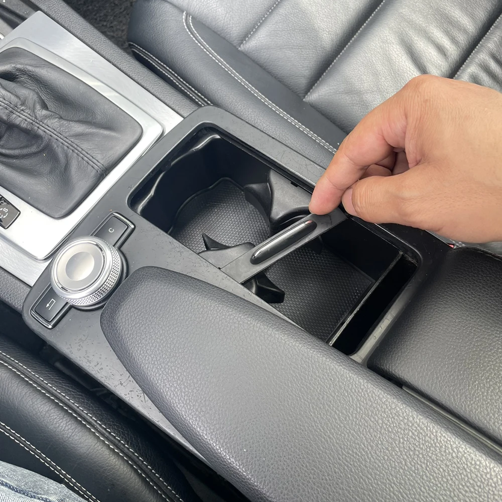 Car Inner Indoor Center Console Roller Blind Cover Water Cup Holder Storage Per Mercedes C-Calss W204 S204 Classe E W212 S212