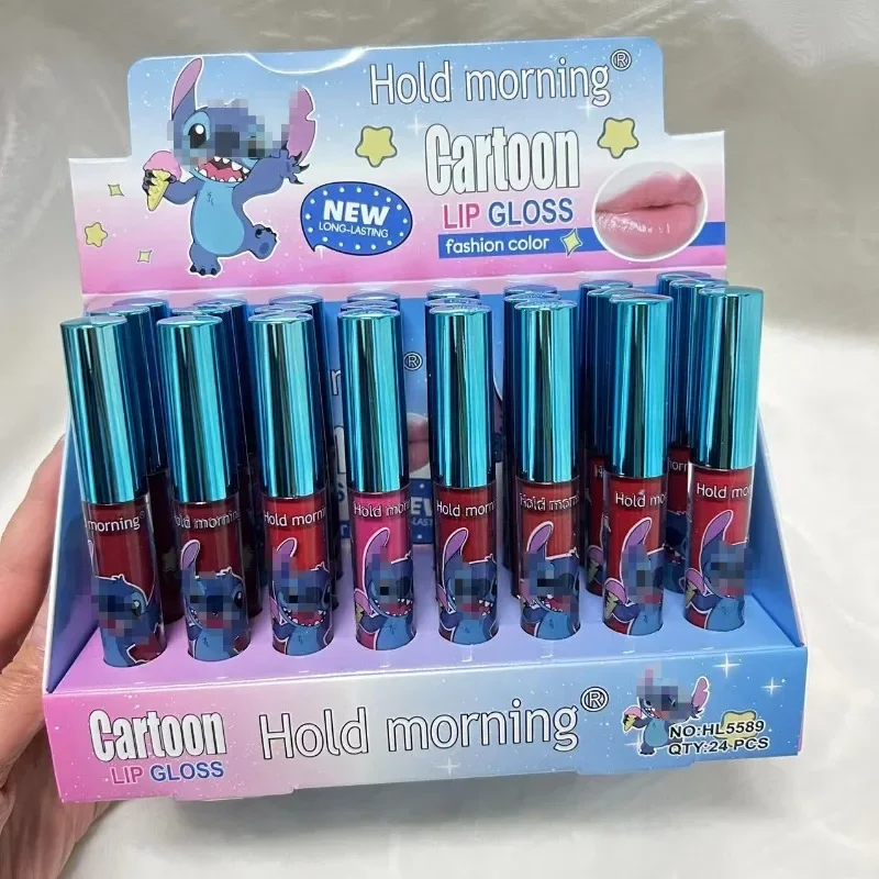 

Disney Stitch Lip Gloss Non-stick Lipstick Non-fading Lip Glaze Lasting Moisturizing Whitening Lip Tint Sexy Anime Makeup Gifts