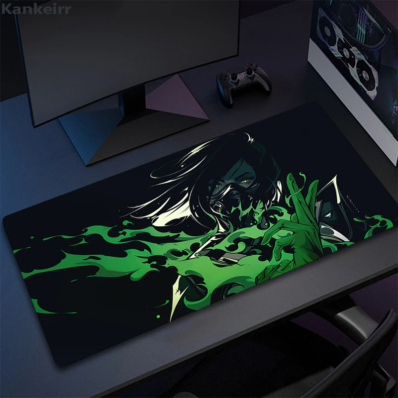 Valorant-grande Anime dos Desenhos Animados Mouse Pad Bonito Gaming Mousepad Gamer Desk Protector Acessórios para pc Teclado Mat - Imagem 5