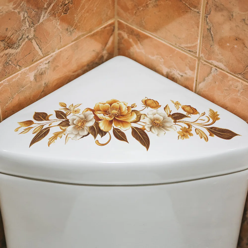 1PC bathroom toilet seat wall sticker self-adhesive DIY detachable PVC toilet sticker, suitable for bathroom toilet decoration