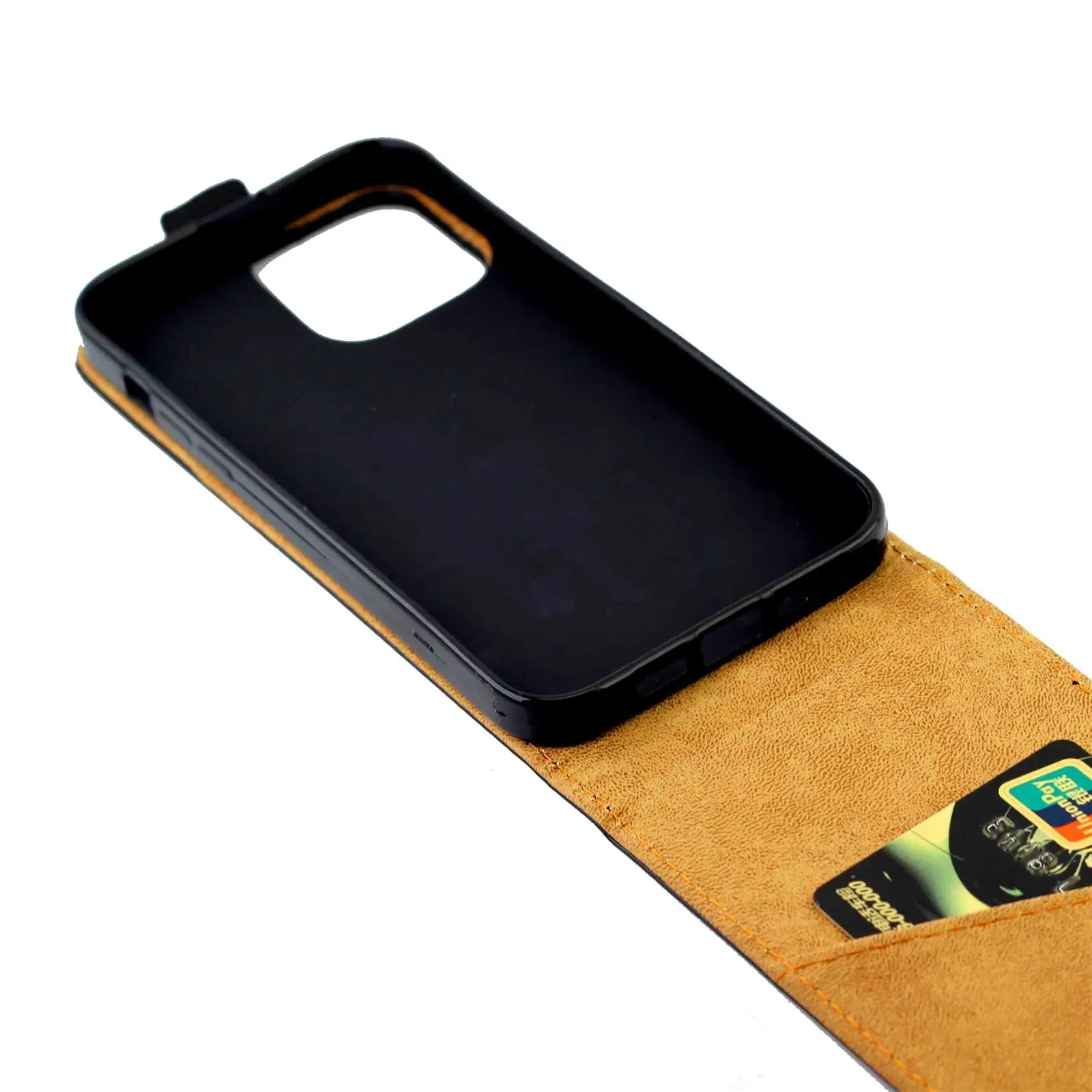 Elegant Magnetic Leather Vertical Flip Phone Case Cover with Clip Flap Design