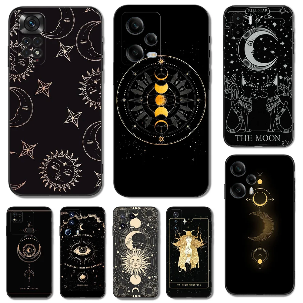 Custodia In Tpu Nero Per Xiaomi 13 Pro Lite Cover Per Telefono Witch Moon Tarot Inch Totem