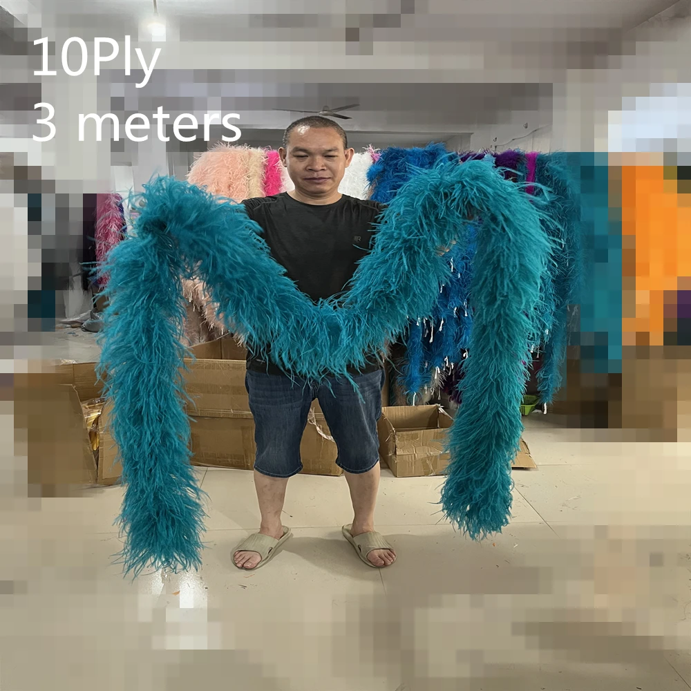 Boa De Plumas De Avestruz De 2 Metros – Accesorio De Fiesta Y Manualidades, Disponible En Varios Colores Como Azul, Rosa, Rojo Y Morado (1 Capa)