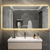 Makeup Mirror with LED Lights High Brightness Frameless Rectangular Mirror Anti-fog Bathroom Mirror Compensation for Damage 2