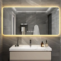 Makeup Mirror with LED Lights High Brightness Frameless Rectangular Mirror Anti-fog Bathroom Mirror Compensation for Damage 2