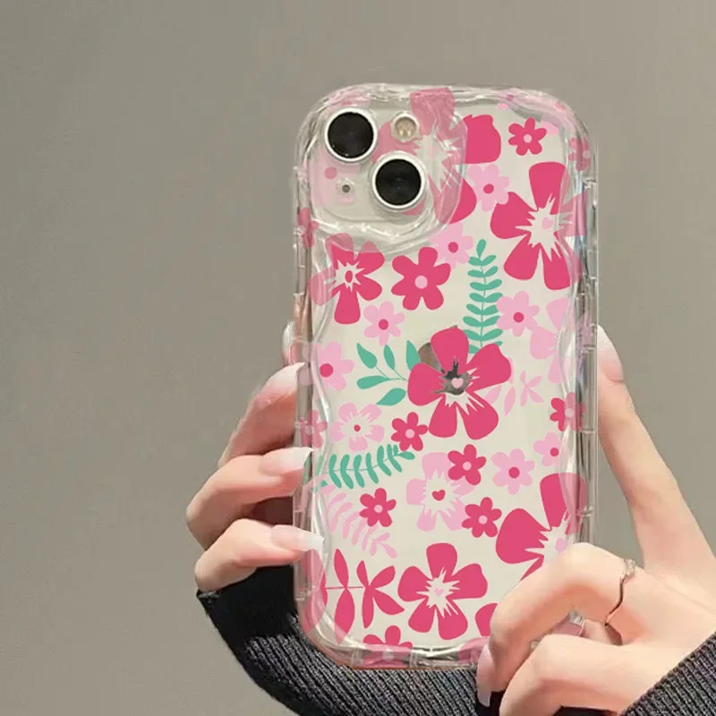 Floral Shockproof Soft Clear Phone Case