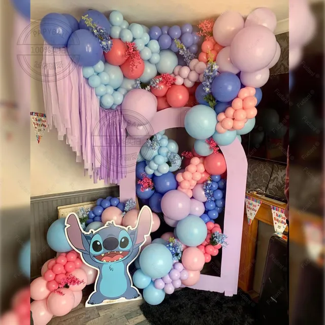 Lilo & Stitch Balloon Columns  Lilo and stitch, Birthday balloons, Balloons