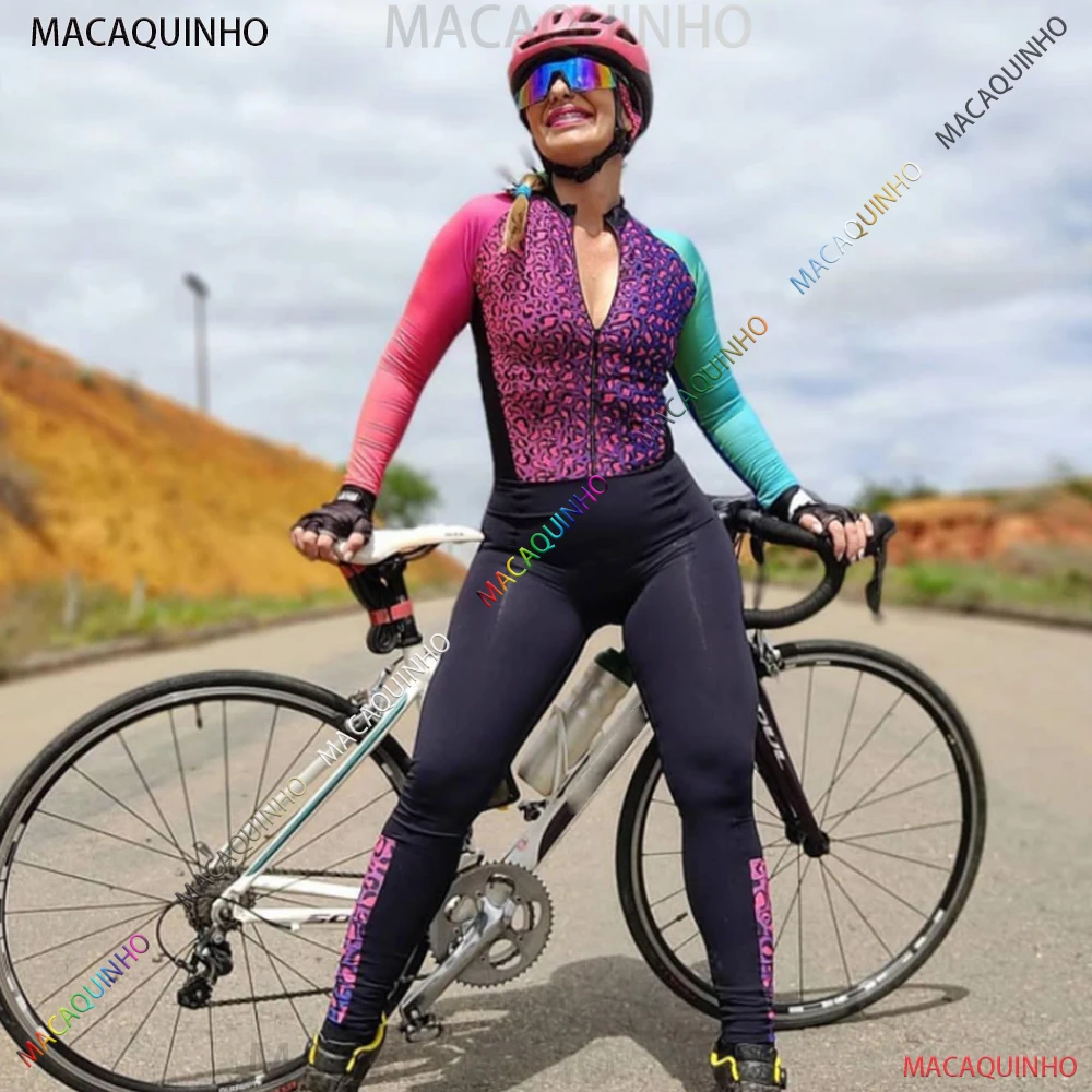 

Kafitt Women's Long Sleeve Cycling Monkey Suit Overalls 2023 Lycra 20D Gel Macaquinho De Ciclismo