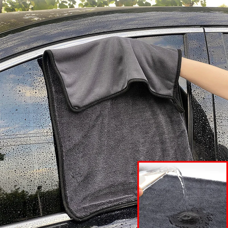 Ultra-Soft Double Layer Microfiber Cleaning Towel for Auto Detailing and Care