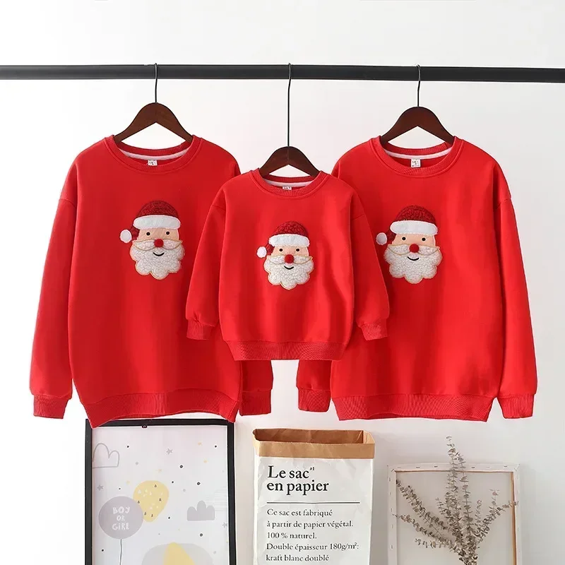 thumbnail image 2 of Conjuntos familiares a juego para Navidad Ropa de calle Pijamas de invierno Tops Adultos Niños Bebés Camisetas de vellón Feliz Navidad Ropa familiar de Año Nuevo, 2 of 5